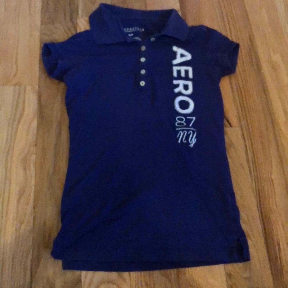 Aeropostale Girls’ NY 87 polo. Dark purple